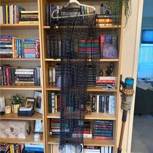 Amazon Black Sheer Dress with pearls